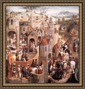 Scenes From The Passion of Christ [detail 4] Framed Paintings - Scenes from the Passion of Christ [detail 2] by Hans Memling